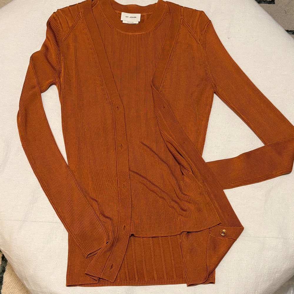 ST. JOHN CARDIGAN/SHELL SET